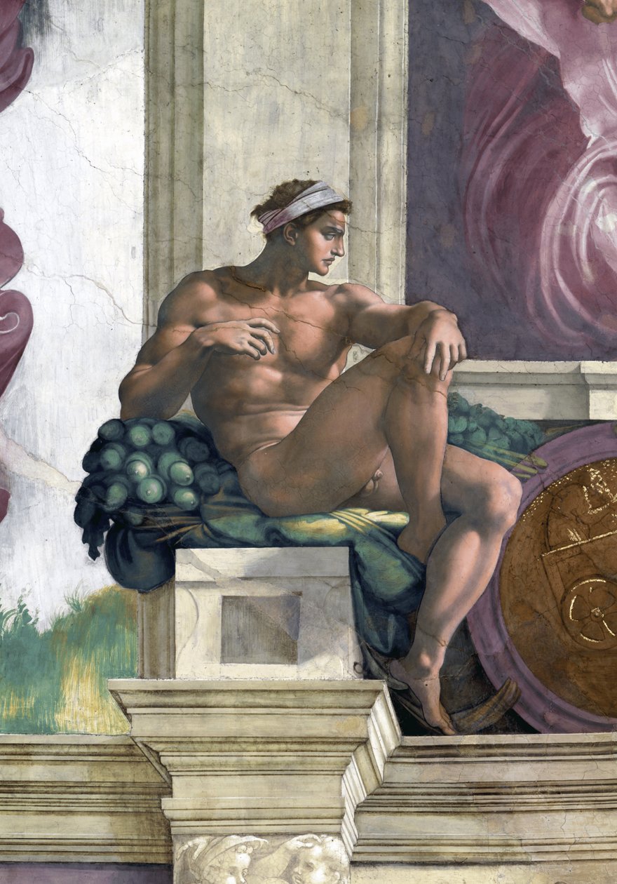Ignudo (plafond de la chapelle Sixtine au Vatican) - Michelangelo Buonarroti