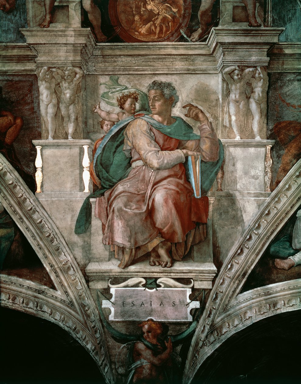 Isaïe (détail) de la chapelle Sixtine - Michelangelo Buonarroti