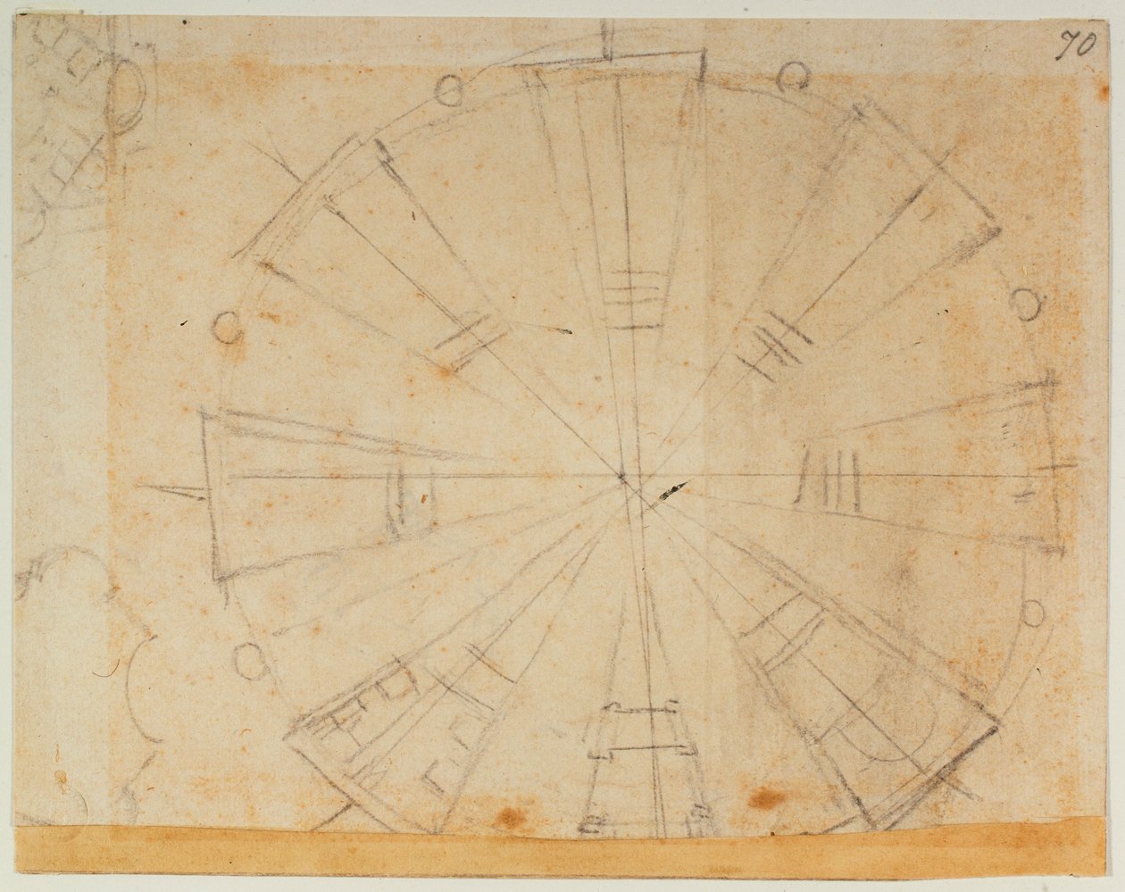 Plan de lanterne pour la Nouvelle Sacristie - Michelangelo Buonarroti