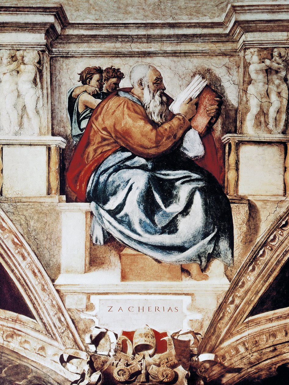 Zacharie (détail) - Michelangelo Buonarroti