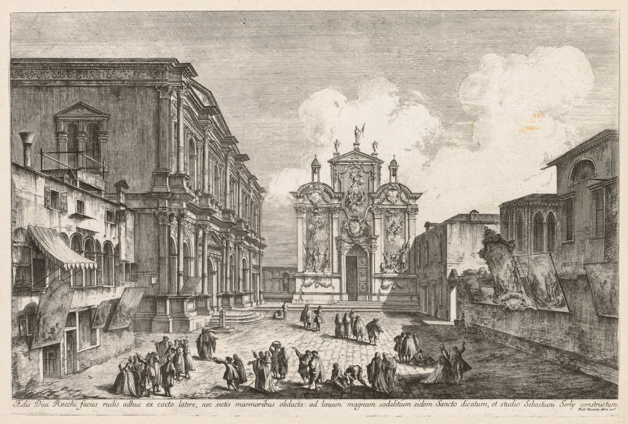 Vues de Venise: Campo S. Rocco, 1741 - Michele Marieschi