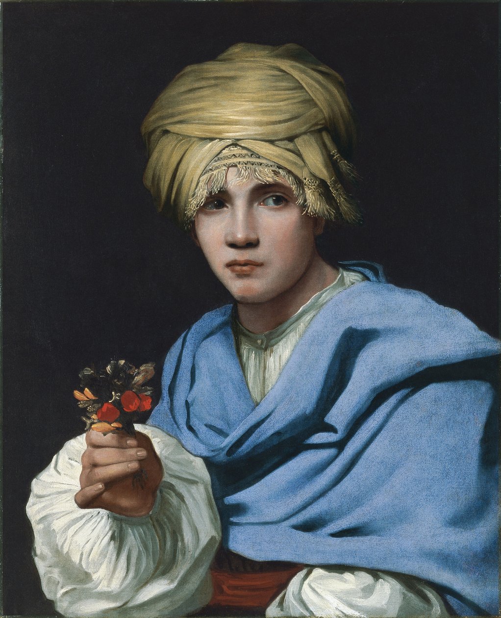 Garçon en turban tenant un bouquet - Michiel Sweerts