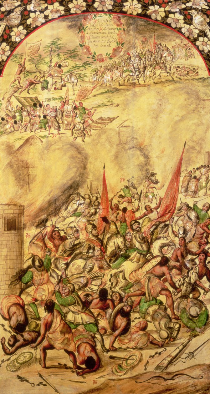 Conquête du Mexique : la retraite des Espagnols, 1er juillet 1520 - Miguel and Juan Gonzalez