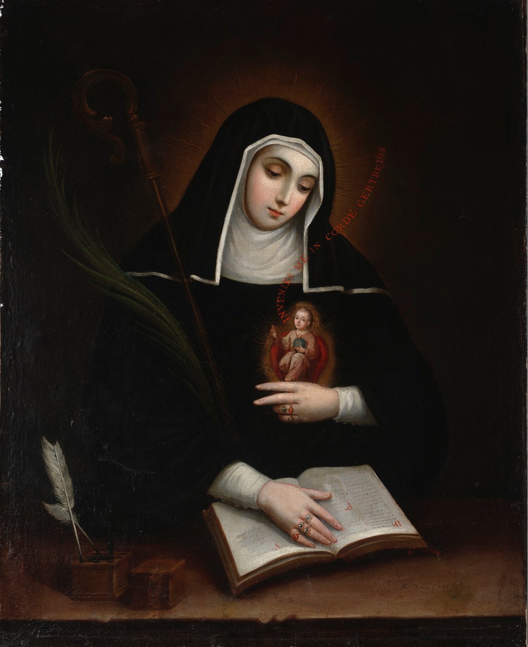 Sainte Gertrude (Santa Gertrudis) - Miguel Cabrera