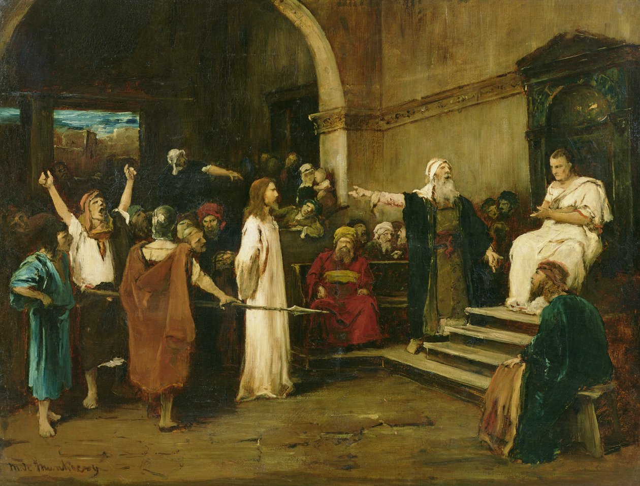 Christ devant Pilate, 1880 (étude) - Mihály Munkácsy