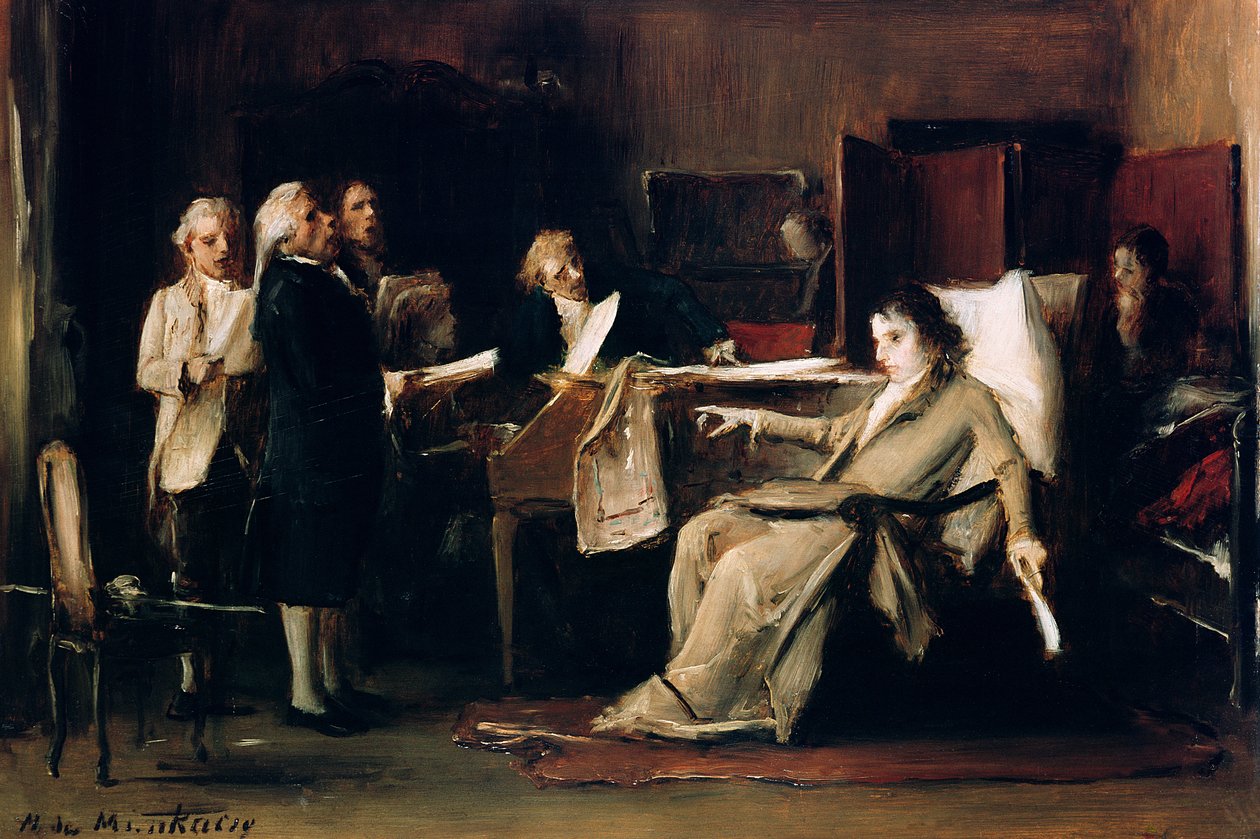 Mozart dirigeant son Requiem sur son lit de mort - Mihály Munkácsy