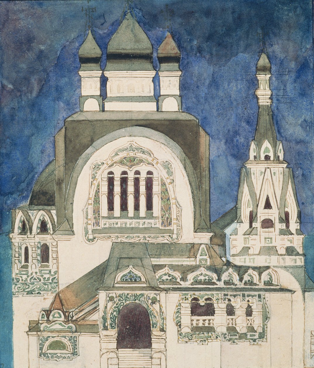 Projet non réalisé pour une église à Talashkono, 1899 - Mikhail Aleksandrovich Vrubel