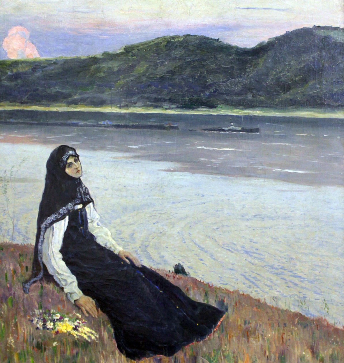 Sur la rivière Volga - Mikhail Vasilievich Nesterov