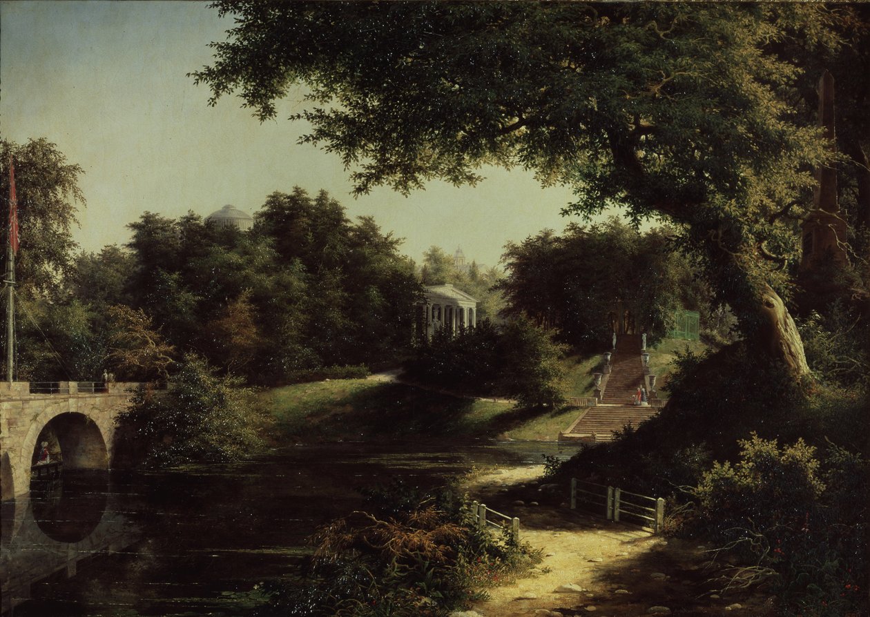 Vue du parc à Pavlovsk - Mikhail Ivanovich Lebedev