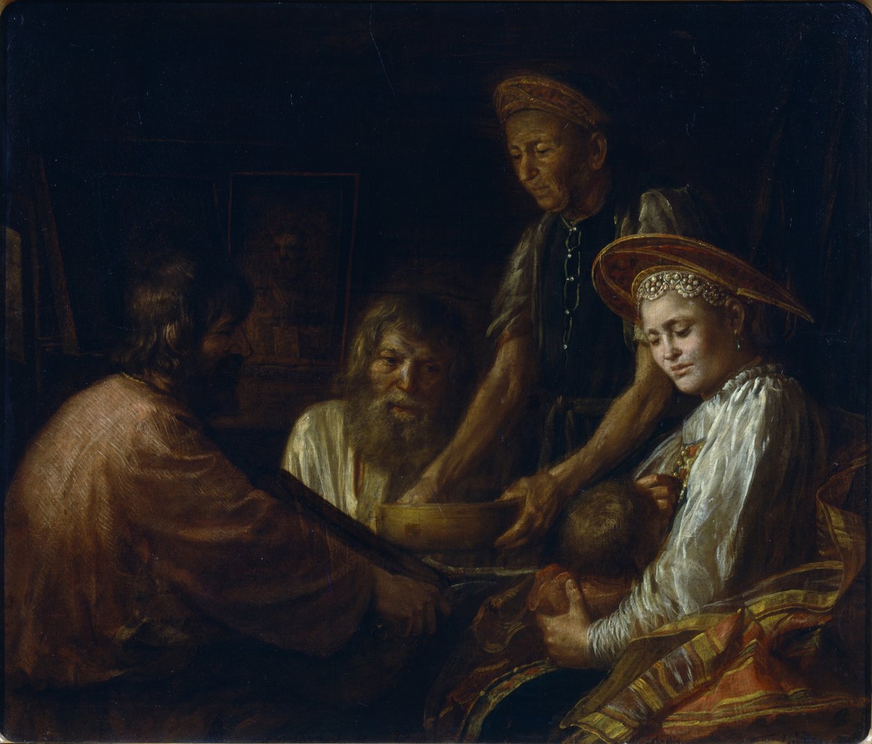 Repas paysan, 1774 - Mikhail Shibanov