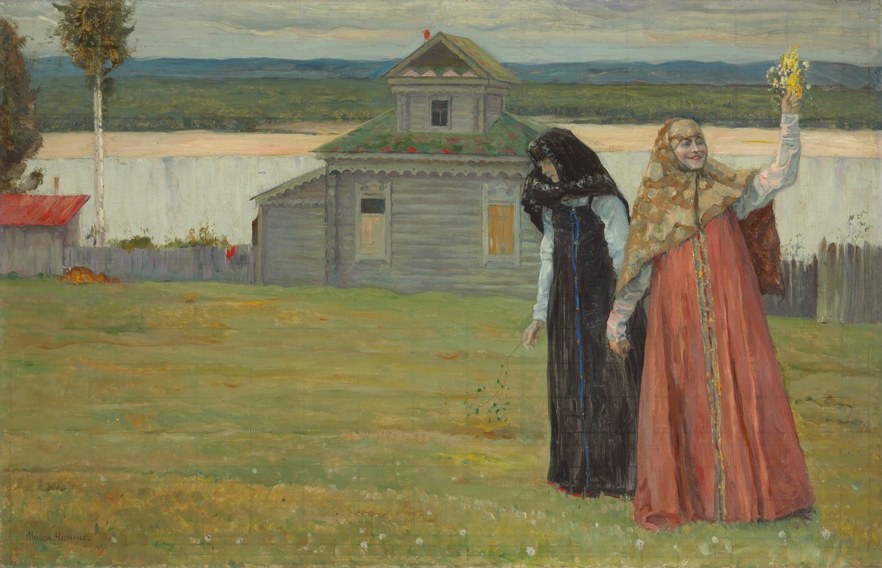 Deux sœurs - Mikhail Vasilievich Nesterov