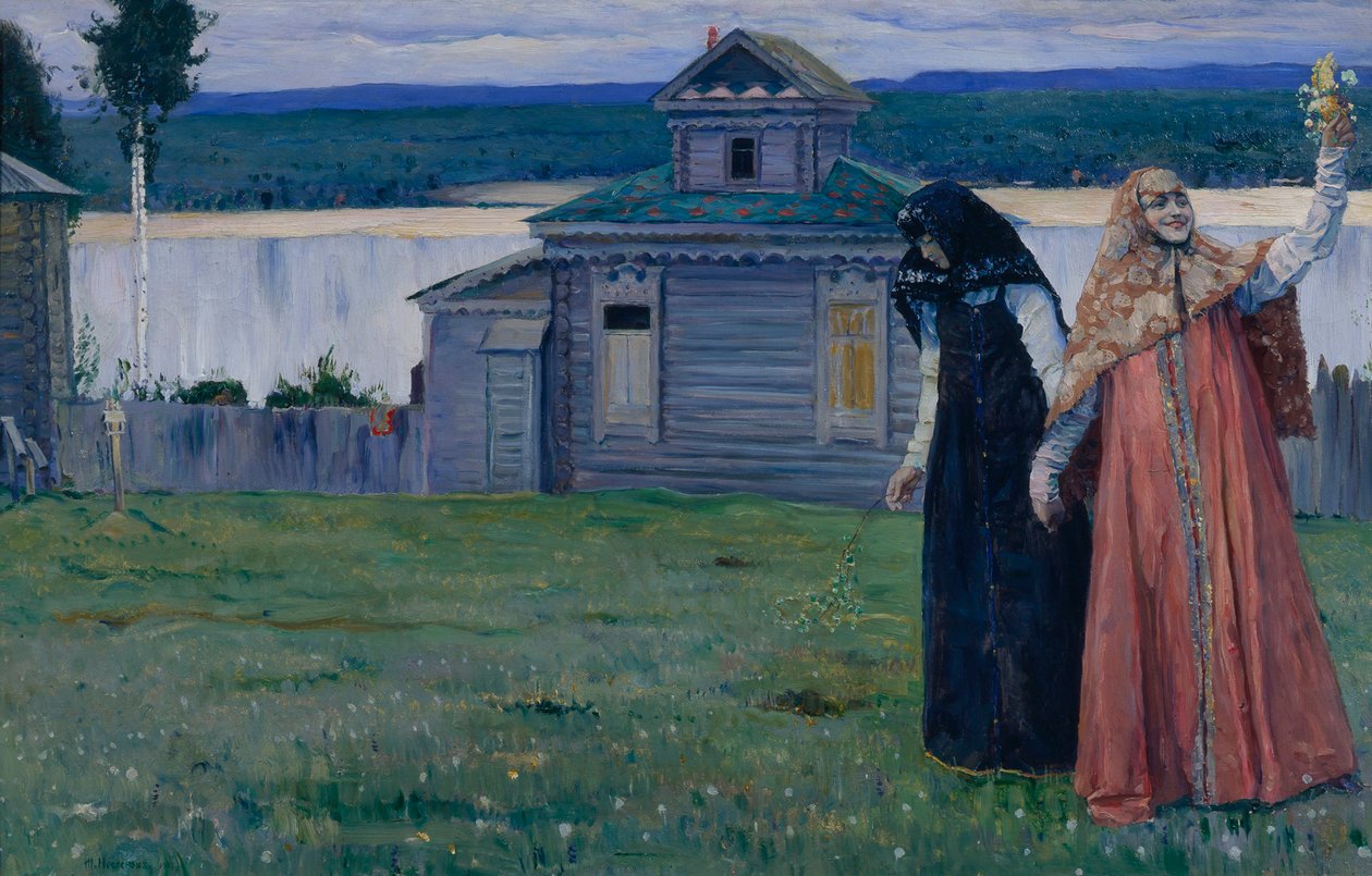 Dans un monastère isolé, Sœurs - Mikhail Vasilievich Nesterov