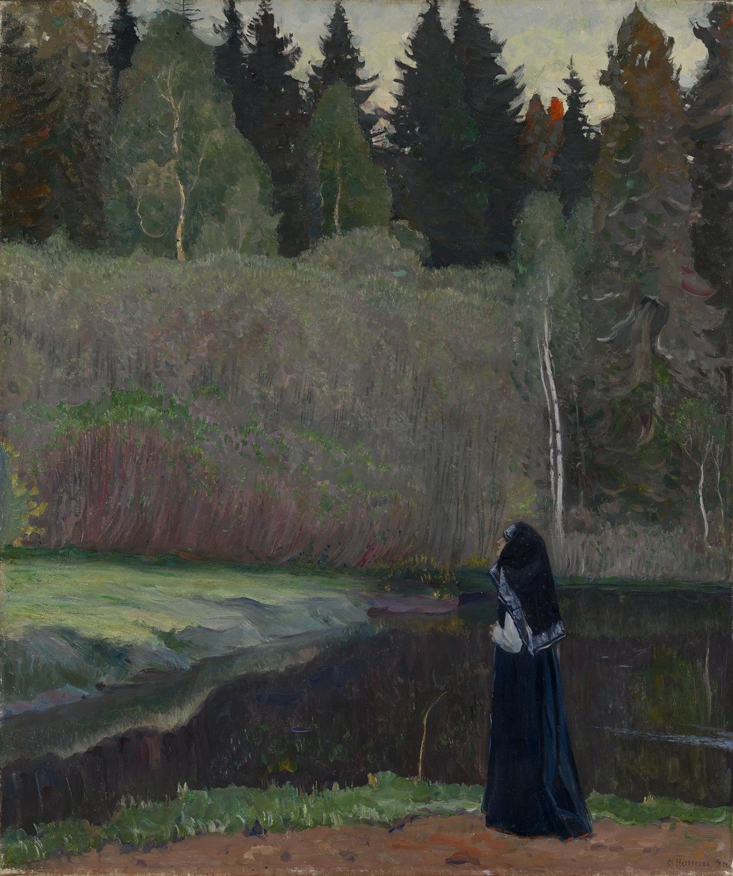 Le rossignol chante, 1918 - Mikhail Vasilievich Nesterov