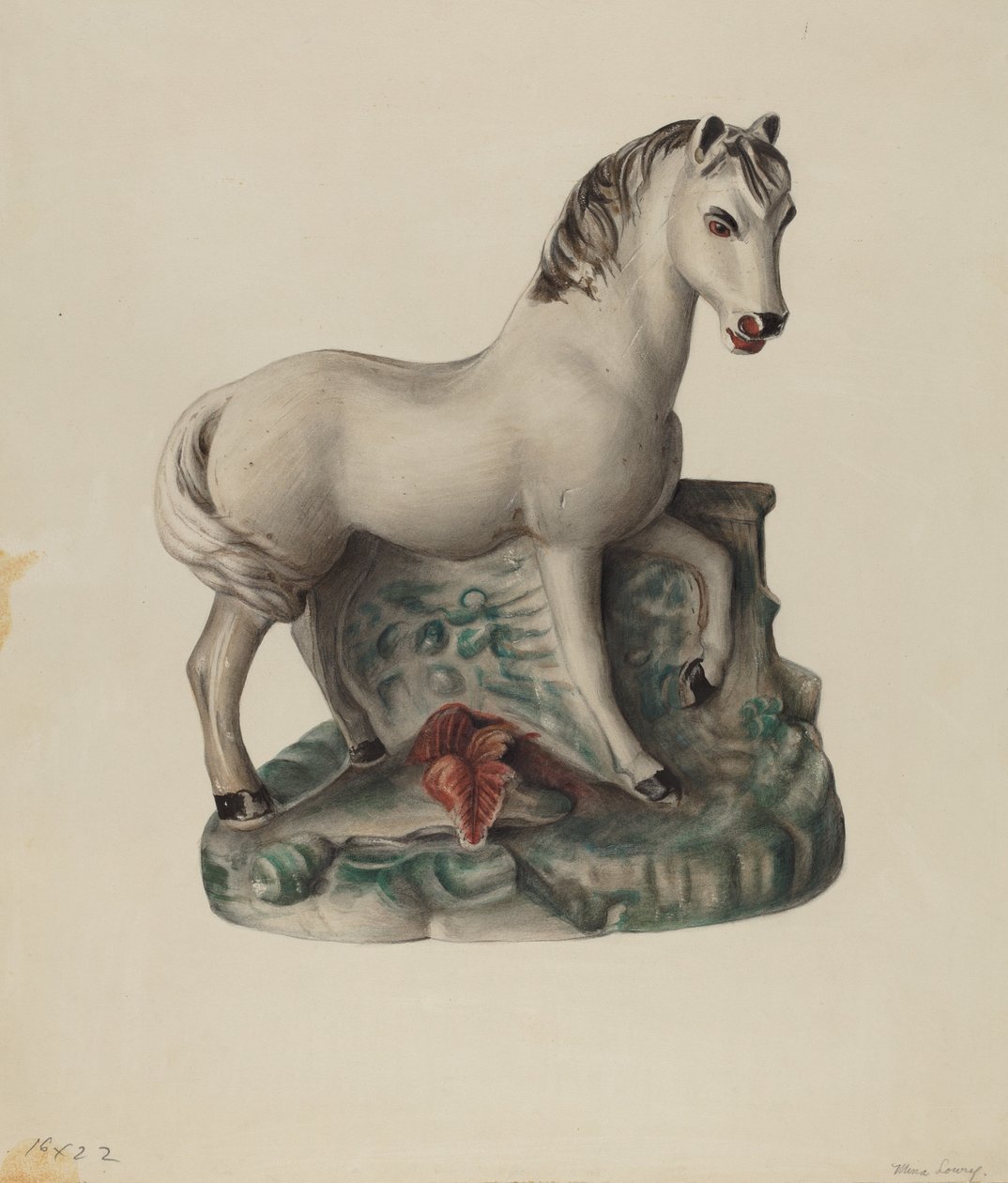 Cheval en craie - Mina Lowry