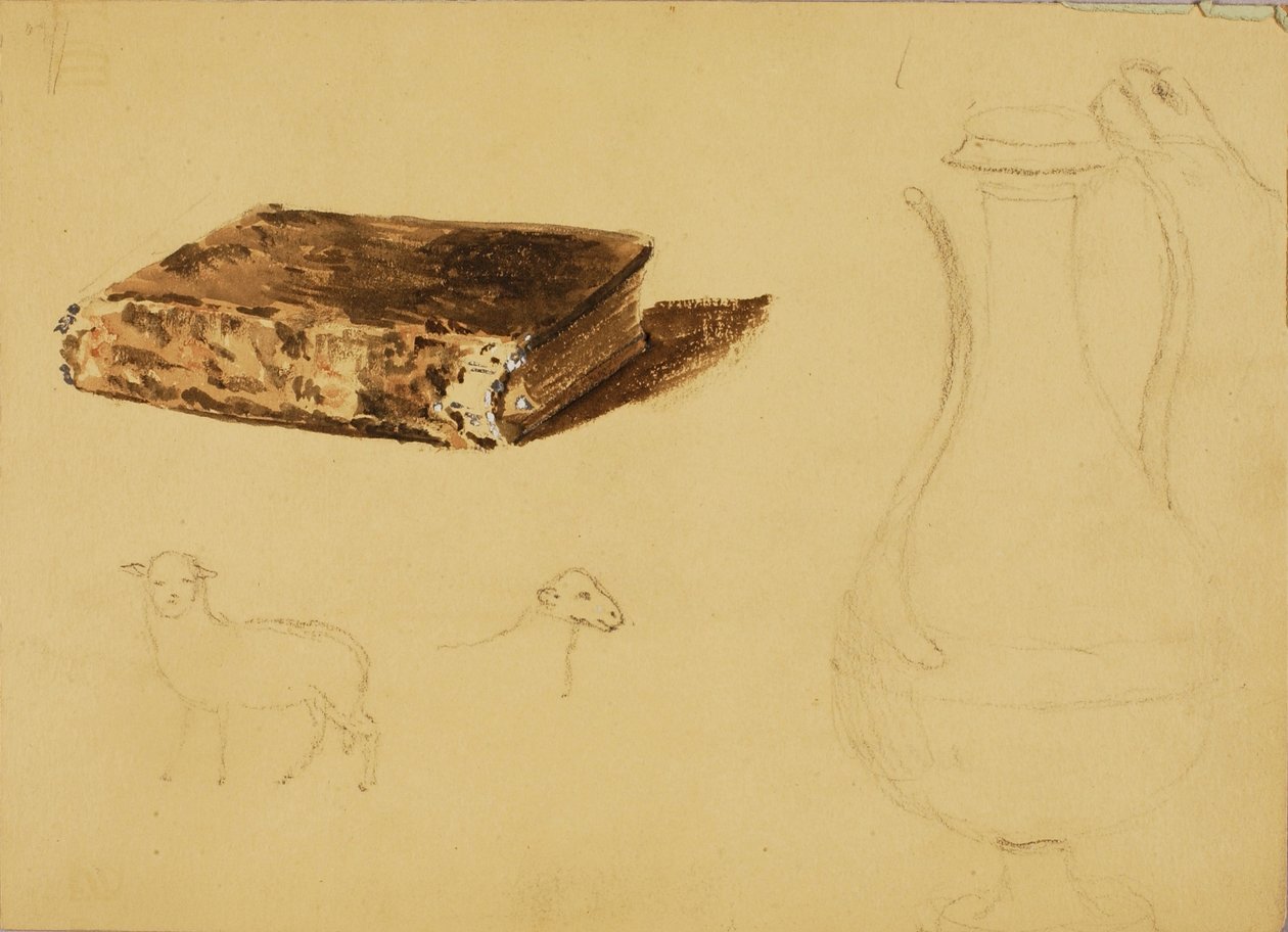 (Mouton, Vase, Livre) Études - Miner Kilbourne Kellogg