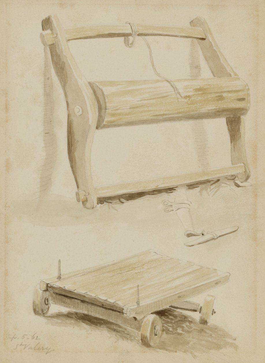 Chariot en bois, St. Valery - Miner Kilbourne Kellogg