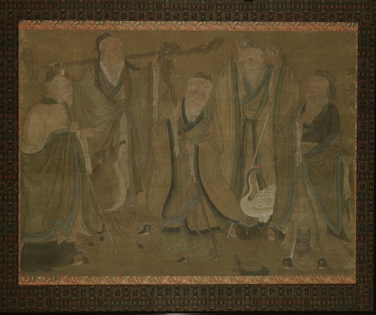 Cinq sages, XVe-début XVIe siècle - Ming Dynasty Chinese School