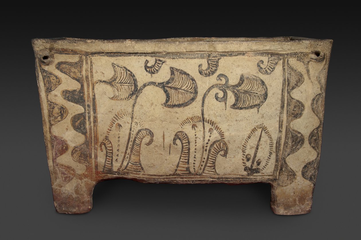 Cercueil peint, Knossos, Crète, vers 1500 av. J.-C. - Minoan