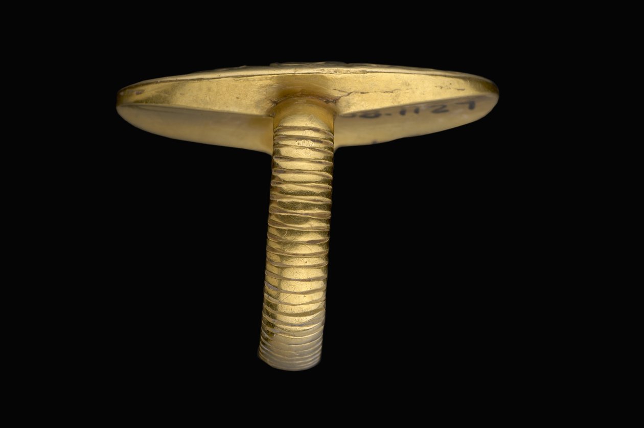 Bague-sceau, Minoen tardif, c.1500 av. J.-C. (or) - Minoan