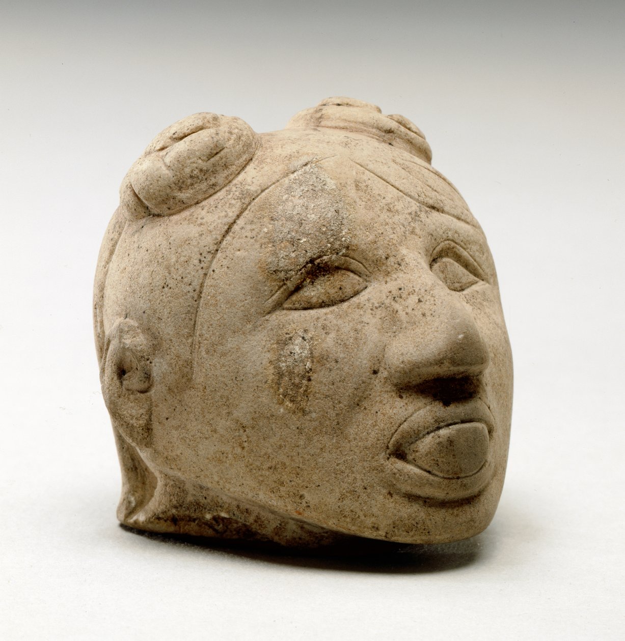 Tête masculine, Natchez, 1200-1500 - Mississippian culture