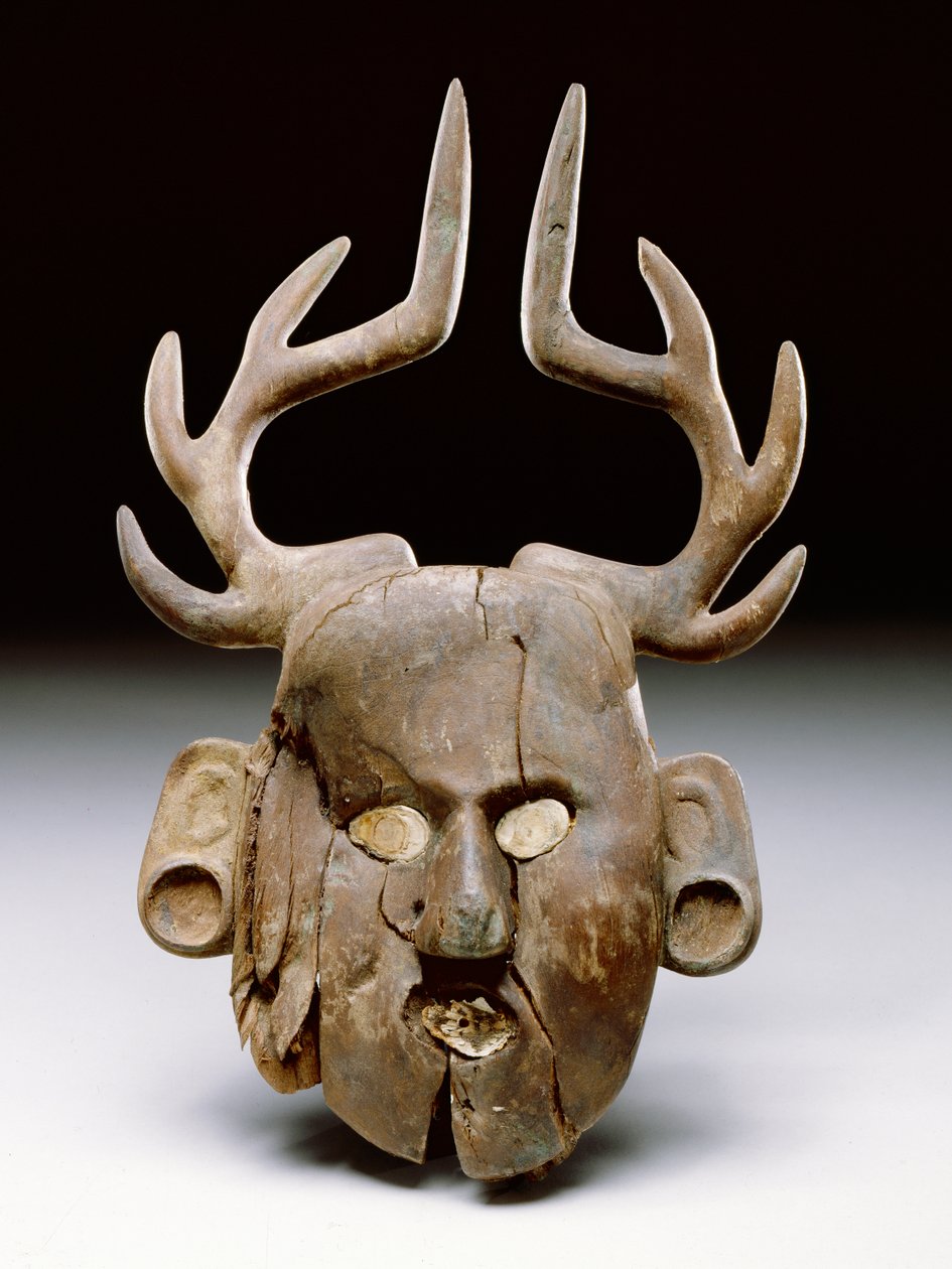 Masque avec bois, 1400-1600 - Mississippian culture