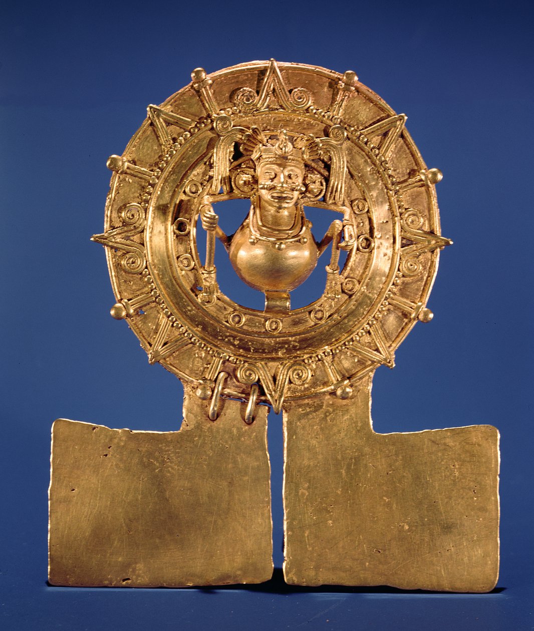 Pendentif représentant un disque solaire, Zaachila, Oaxaca - Mixtec