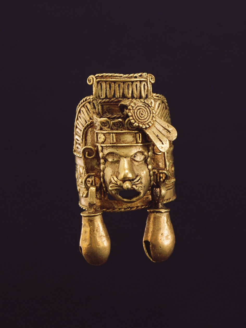 Bague avec le dieu du vent Ehecatl (or) - Mixtec