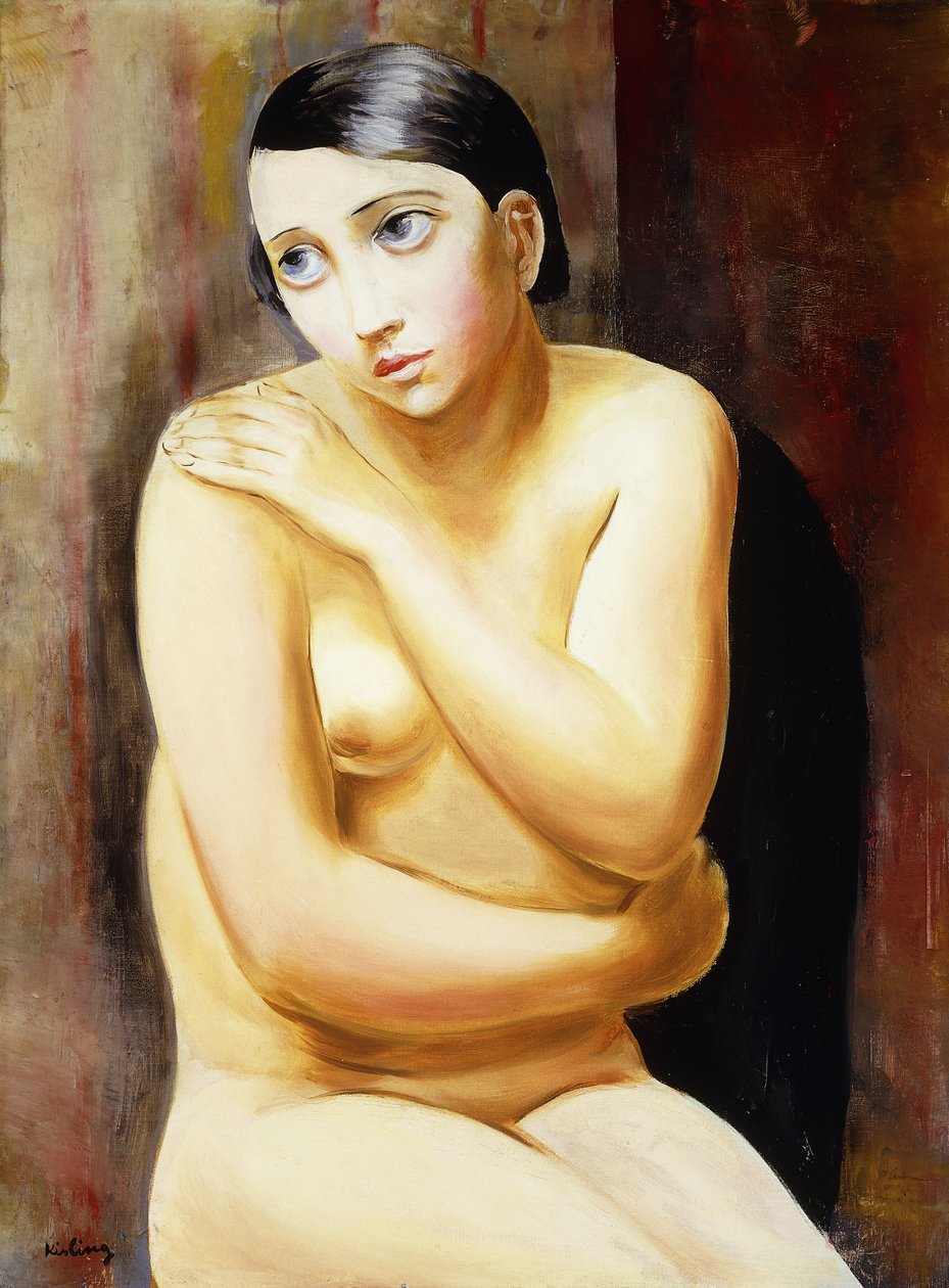 Femme nue assise ; Femme Nue Assise - Moise Kisling