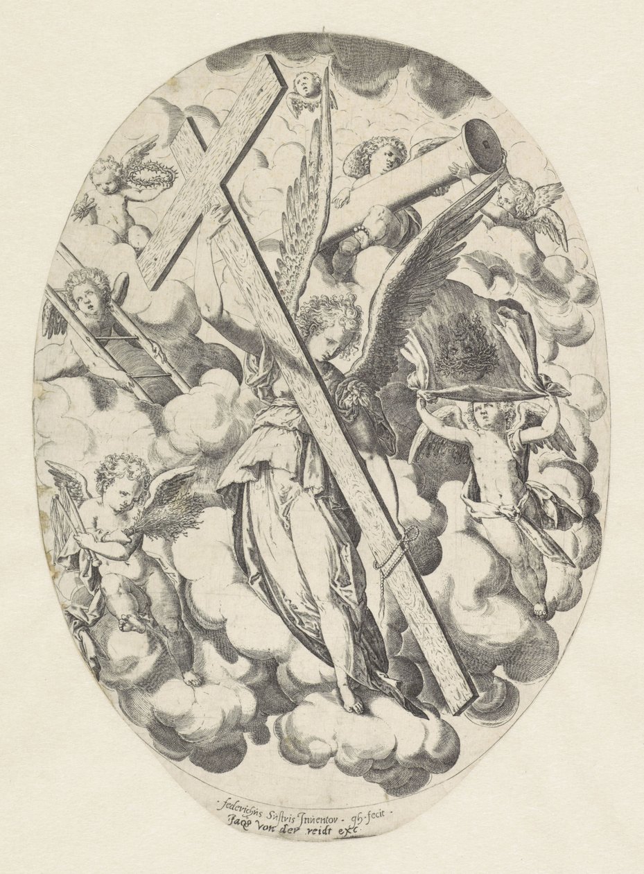 Anges avec instruments de la Passion - Monogrammist GH