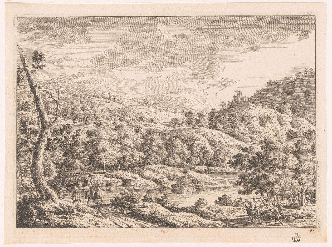 Paysage avec berger - Monogrammist MEG