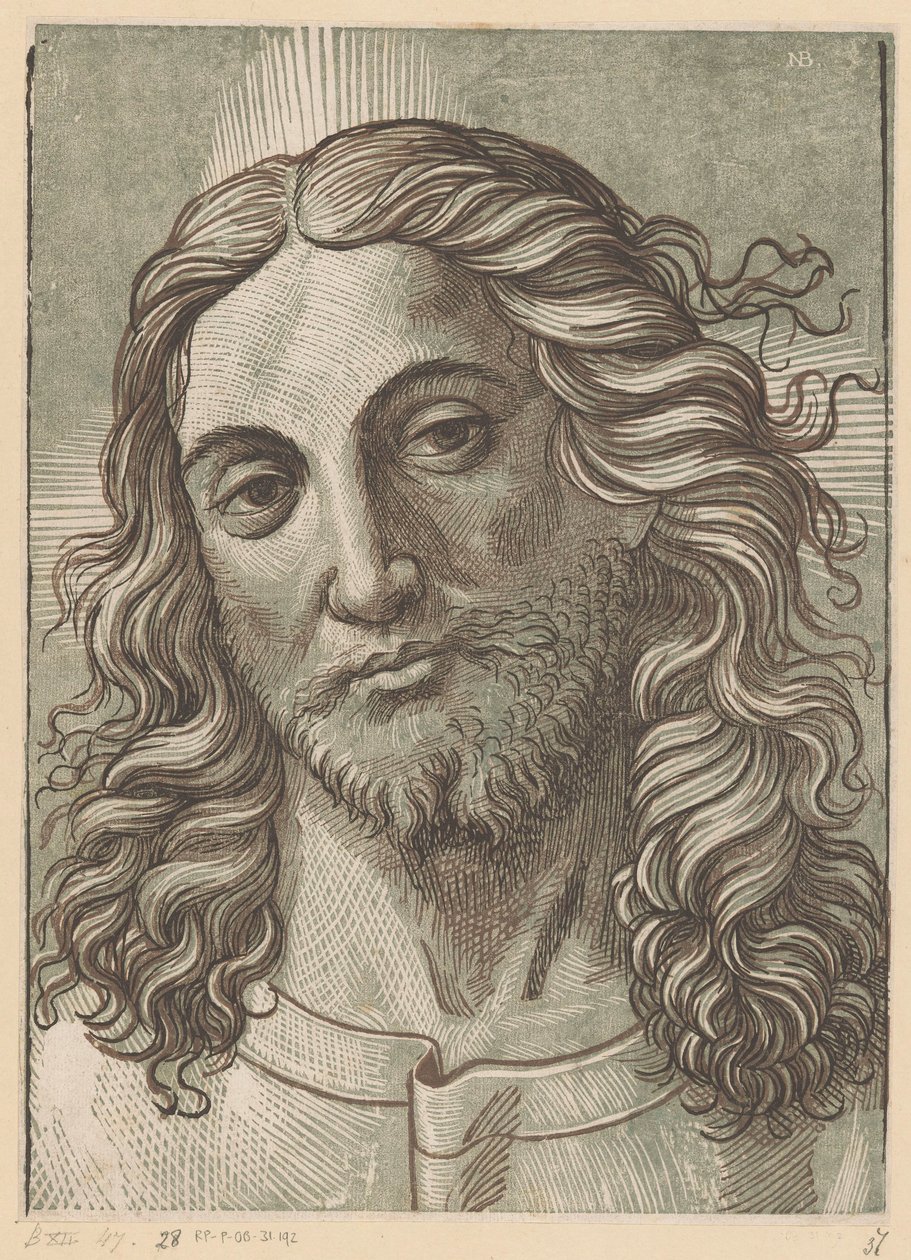 Tête du Christ - Monogrammist NB (Italië)