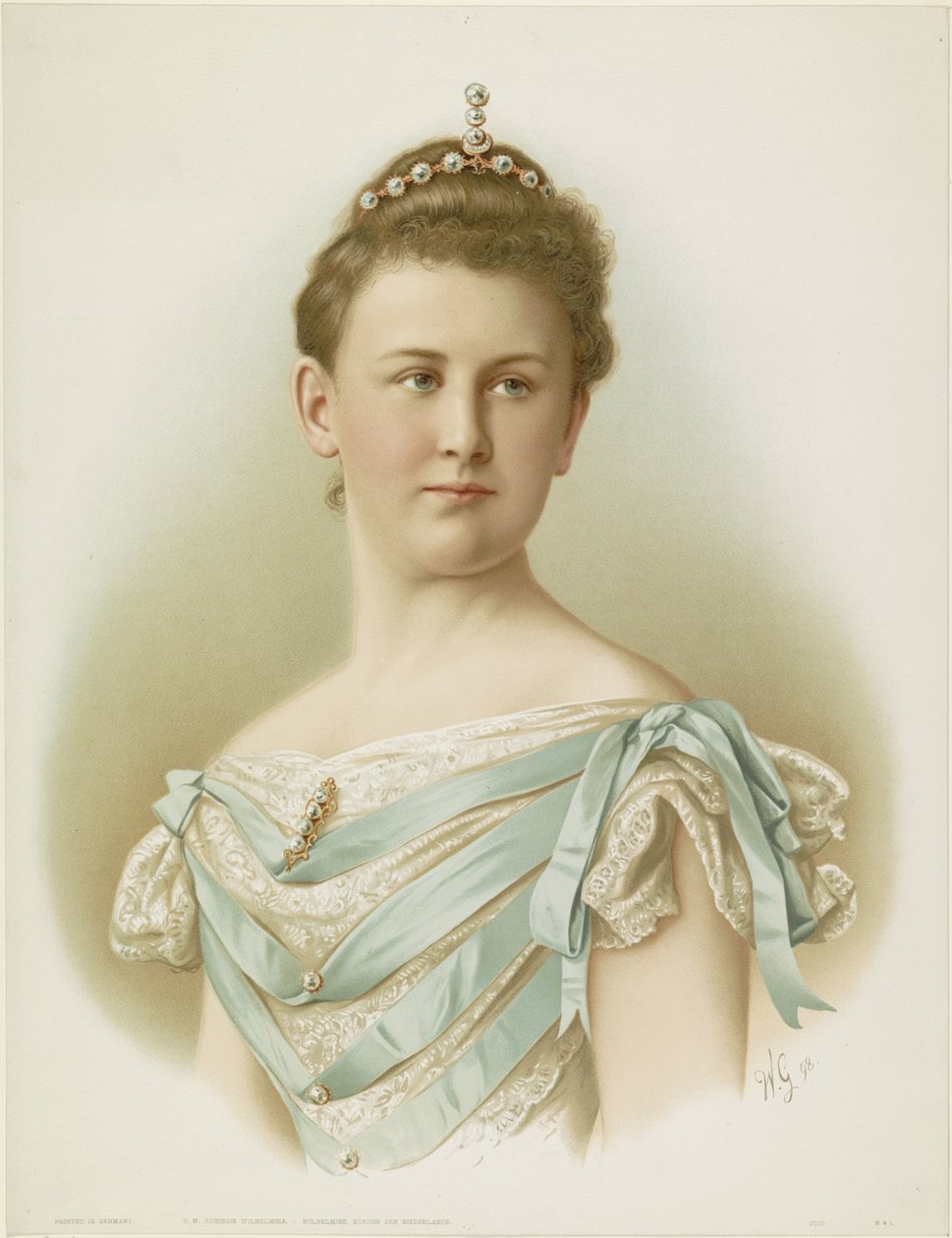 Portrait de Wilhelmina, reine des Pays-Bas - Monogrammist WG