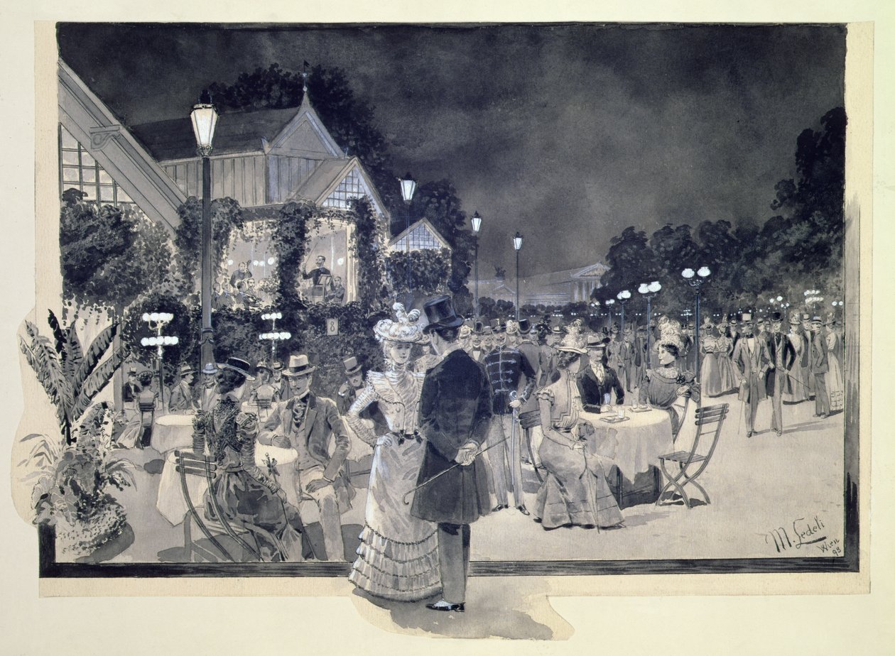 Dans les jardins publics, Vienne, 1893 - Moritz Ledeli