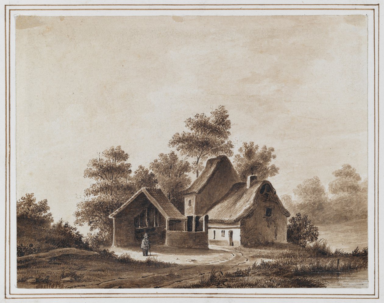 Schubert devant une auberge à Tullin, près de Vienne, 13 mai 1823 - Moritz Ludwig von Schwind