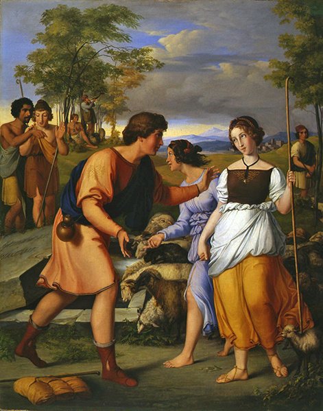 Rebecca et Éliézer au puits - Moritz Daniel Oppenheim