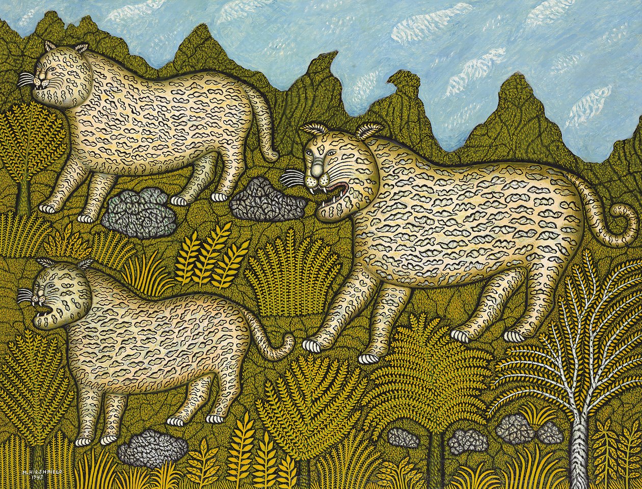 Famille de léopards - Morris Hirshfield