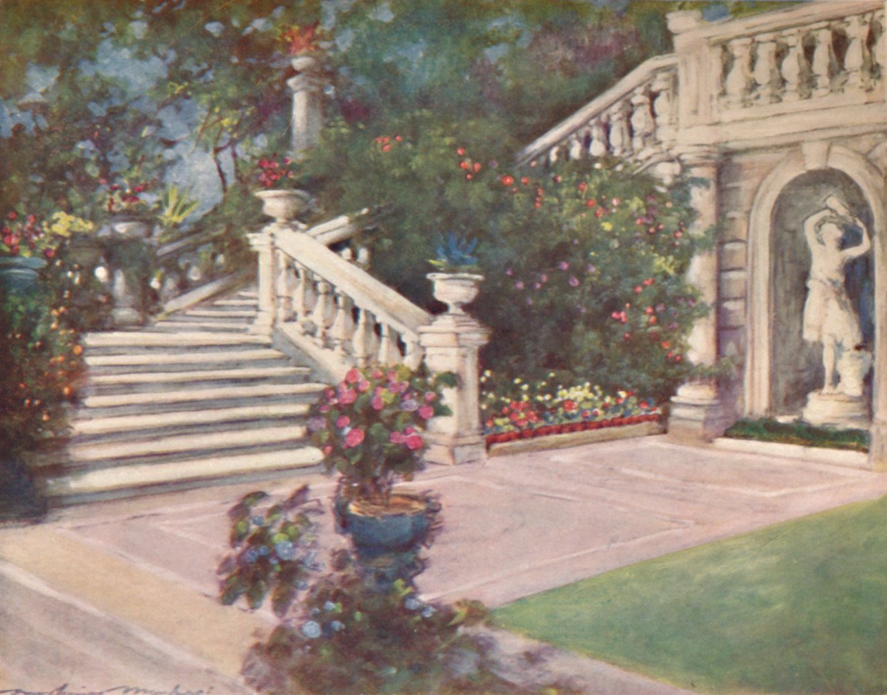 Un jardin, Rome - Mortimer L Menpes