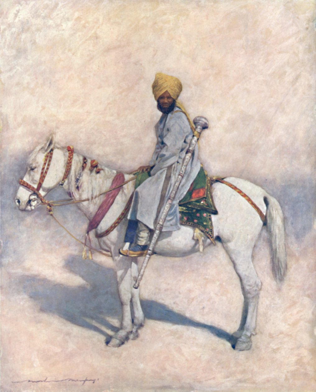 Un porteur de masse monté, 1903 - Mortimer L Menpes