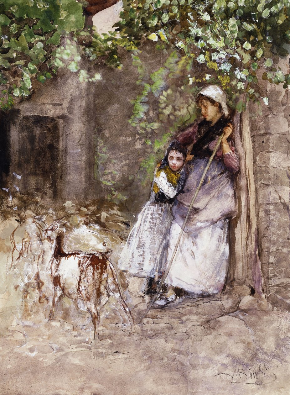 À la porte de la ferme - Mose Bianchi