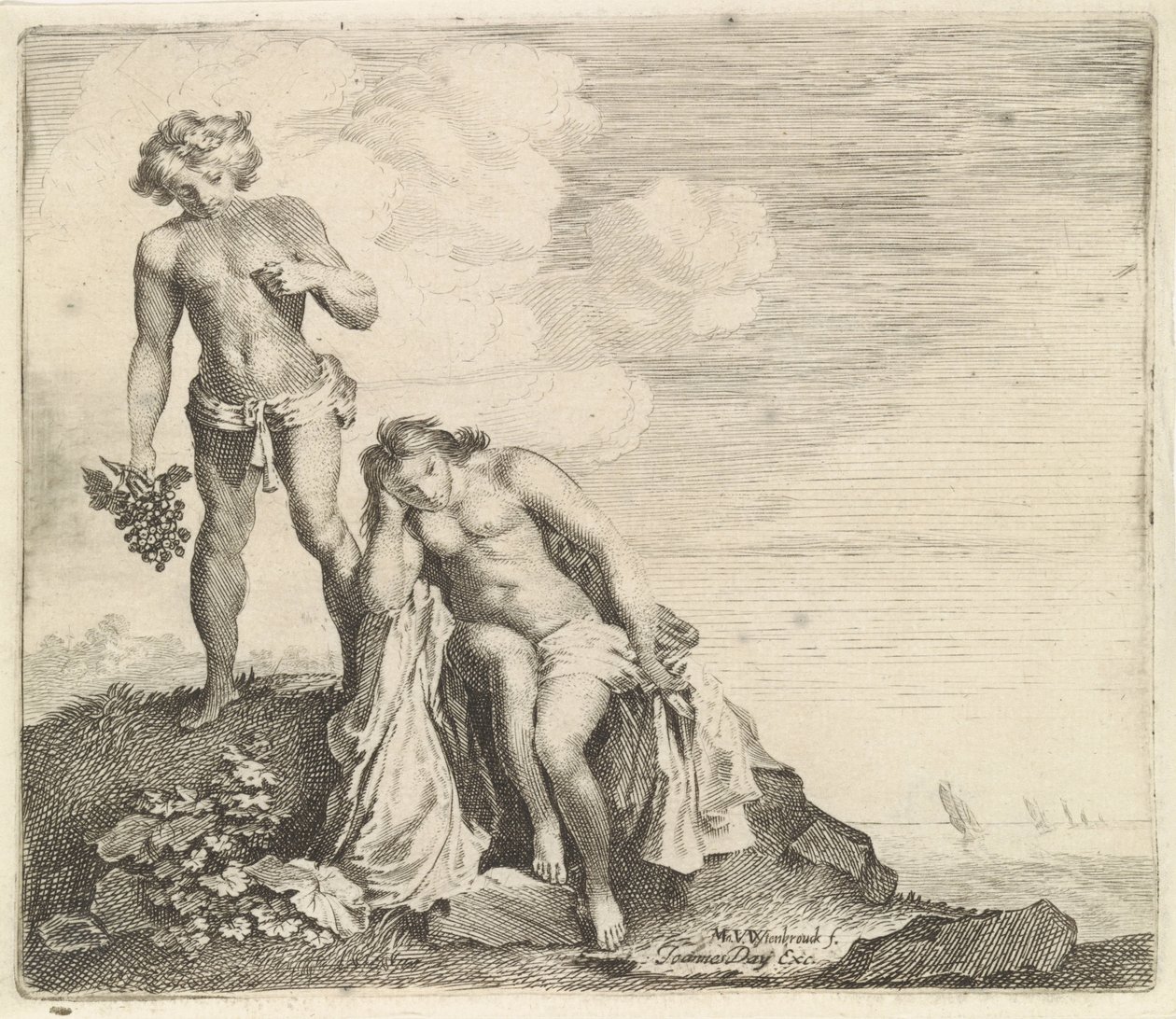 Bacchus trouve Ariane à Naxos - Moyses van Wtenbrouck
