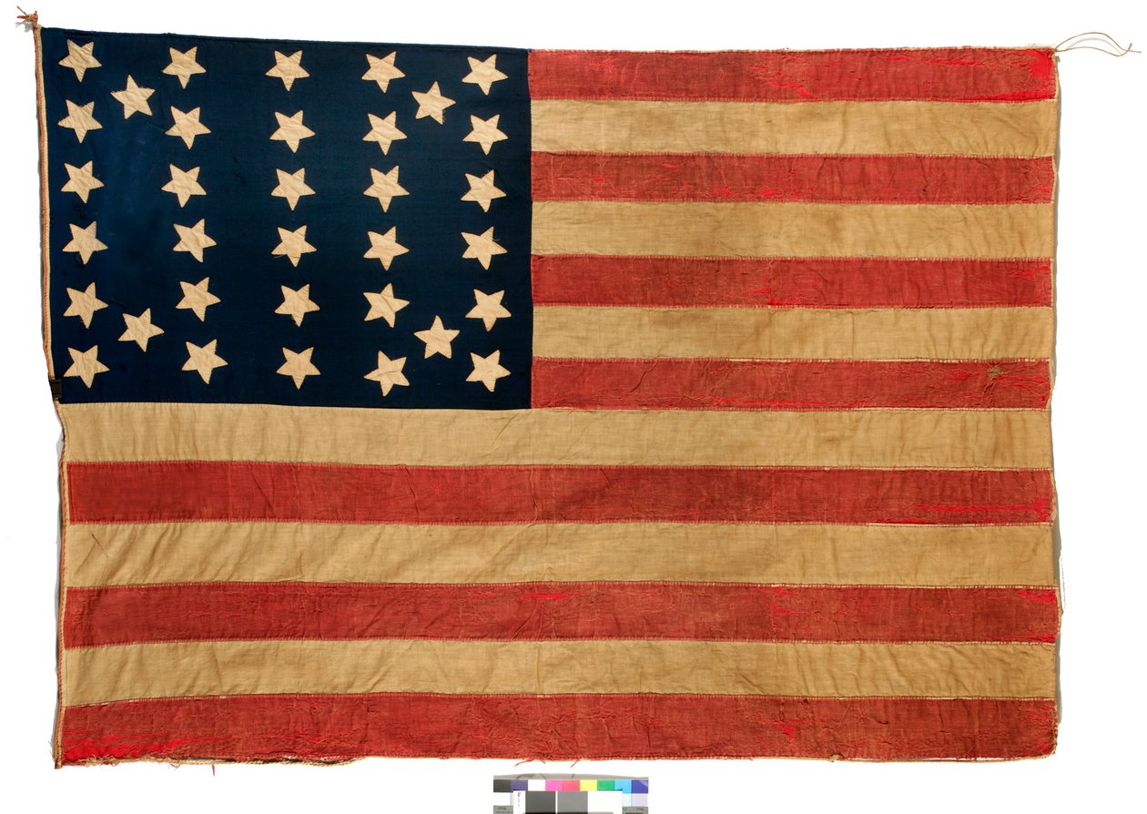 Drapeau : 34 étoiles américain, 1861-63 - Mrs. John E. Forbes