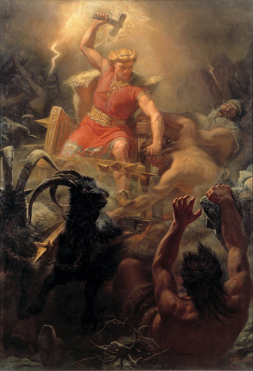 Le combat de Thor avec les géants - Mårten Eskil Winge