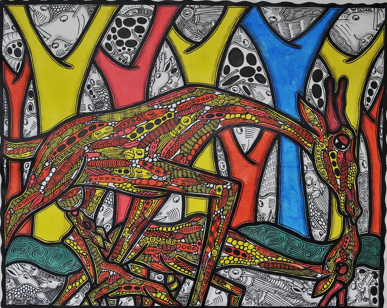 Mère girafe - Muktair Oladoja