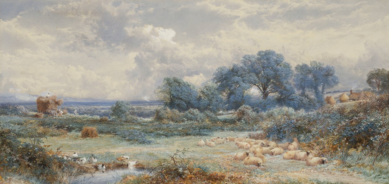 Vue sur Holmwood Common, Surrey - Myles Birket Foster