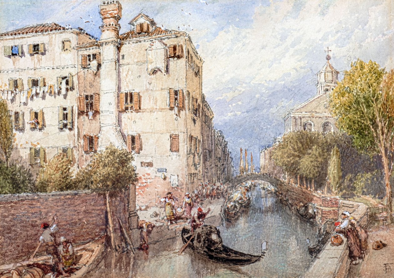 Un canal latéral à Venise - Myles Birket Foster