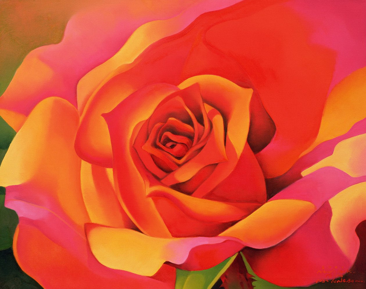 Une Rose - Transformation en Soleil, 2001 - Myung Bo Sim