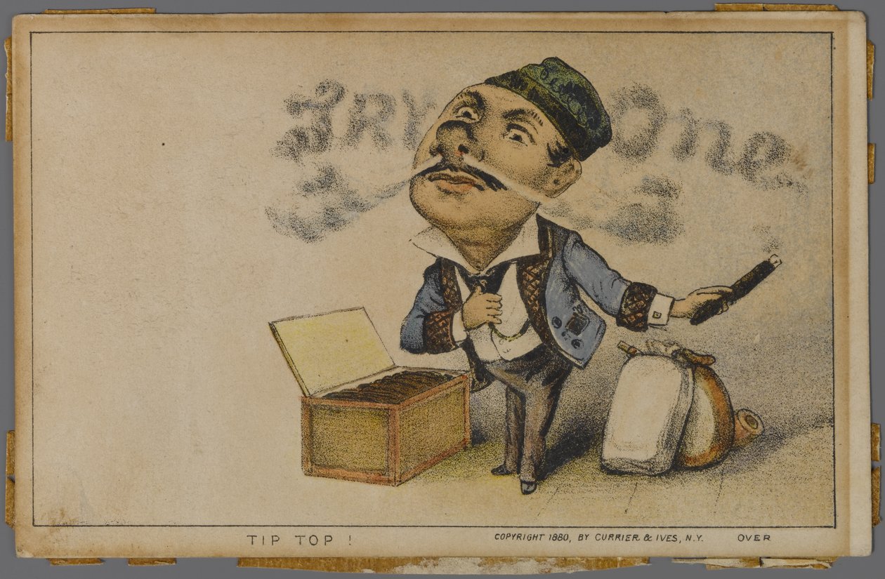 Publicité pour Tip Top Cigars, 1880 - N. and Ives, J.M. Currier