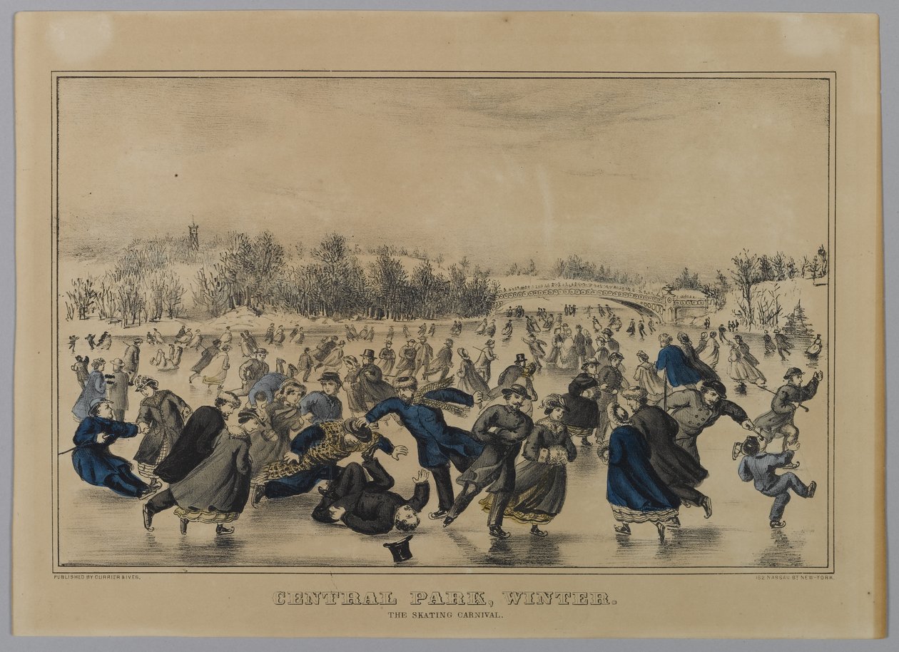 Central Park, hiver. Le carnaval de patinage. - N. and Ives, J.M. Currier