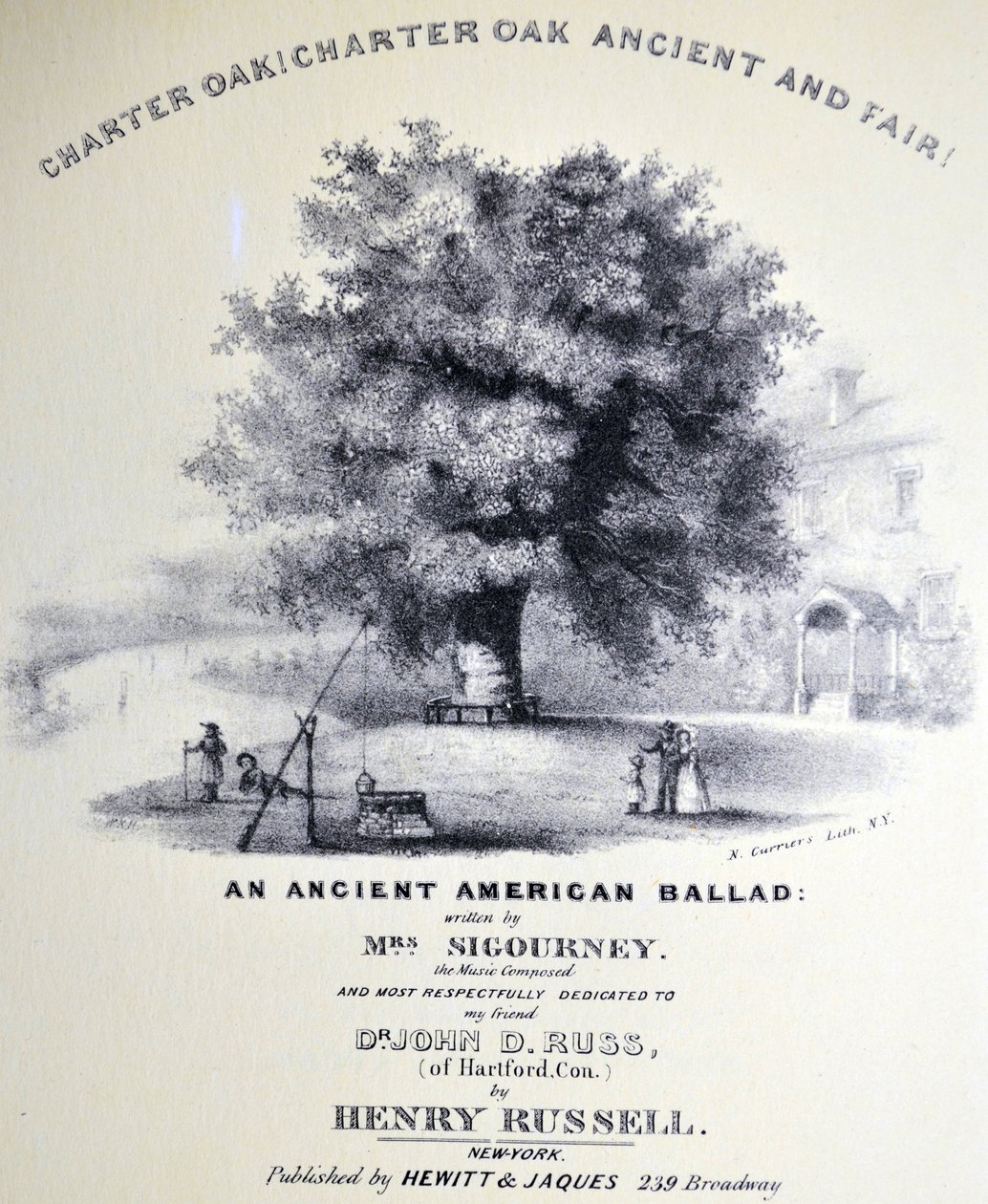 Chêne de la Charte ! Chêne de la Charte ancien et beau - N. and Ives, J.M. Currier