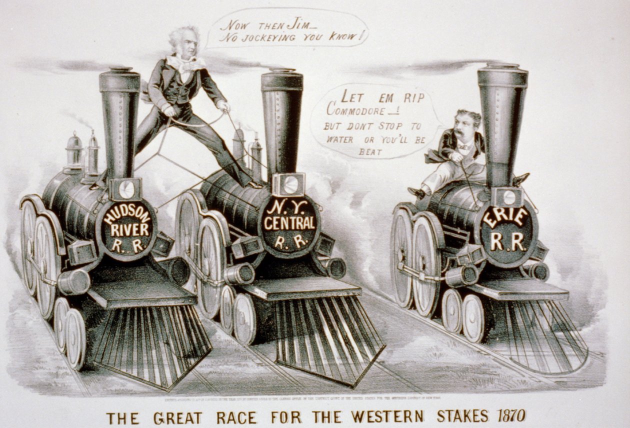 La grande course pour les Western Stakes, 1870 - N. and Ives, J.M. Currier